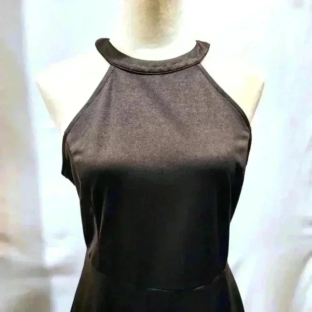 783. Lyrur black sleeveless mini with lace dress size 8 - Picture 6 of 7